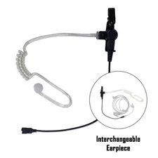 Acoustic Tube Earpiece Quick Release Male Adapter for Two Way Radio Headset