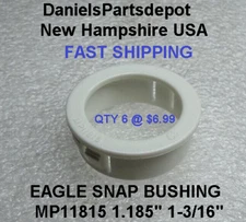 QTY6 WHITE 1-3/16 ESSENTRA 22MP11815W SNAP BUSHING GROMMET NYLON HEYCO STYLE