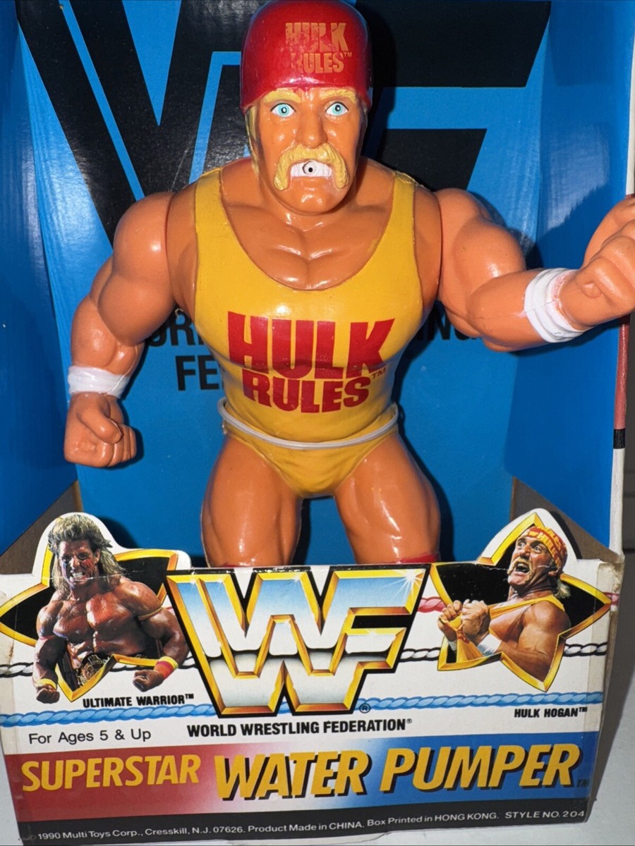 Vintage 1990 WWF Superstar Water Pumper Hulk Hogan 1990 Vintage 1990 WWF Superstar Water Pumper Hulk Hogan 1990