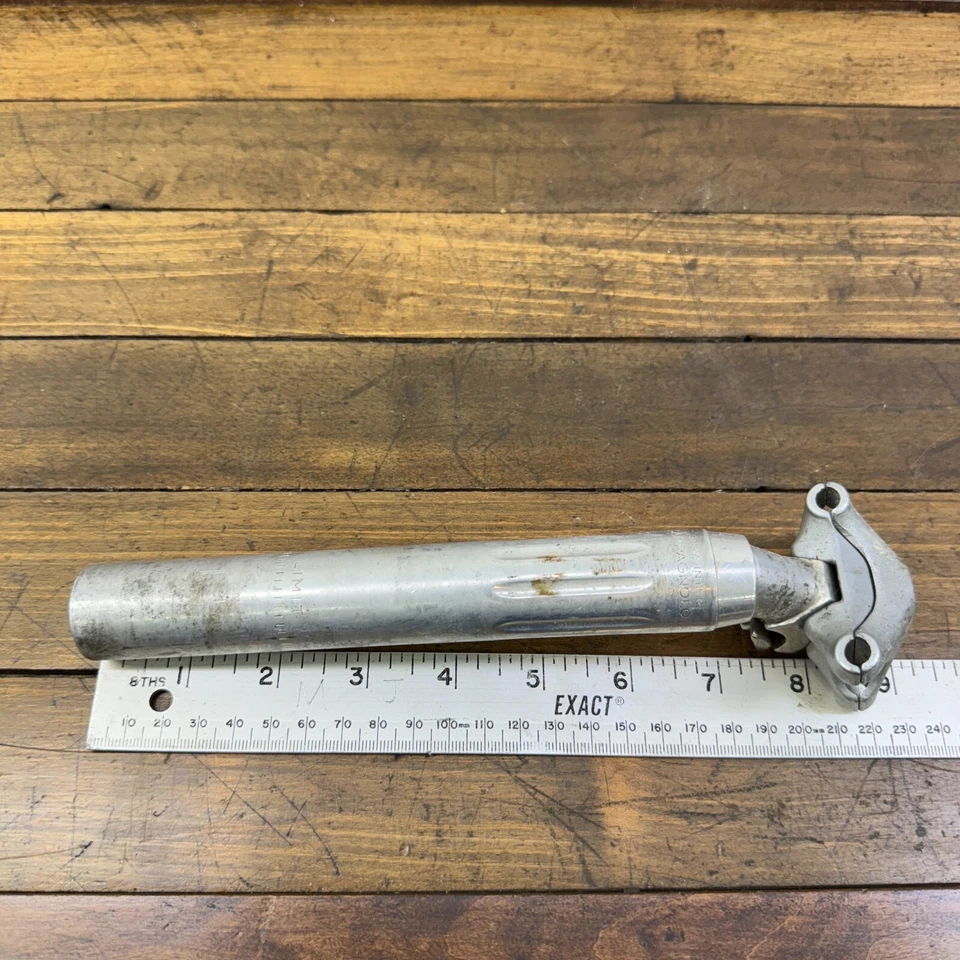 Vintage Campagnolo Record Seatpost 27.2 mm Brev Inter Canelado Campy Post C1 - Imagem 4 de 4