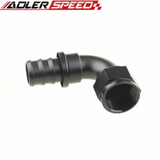 Adlerspeed 90 Degree -16an An-16 Push-on Fuel Oil Hose End Fitting Adapter Black