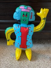 1993 The Letter People Inflatable Huggable Ms. I "Incredible Inventor" holds air