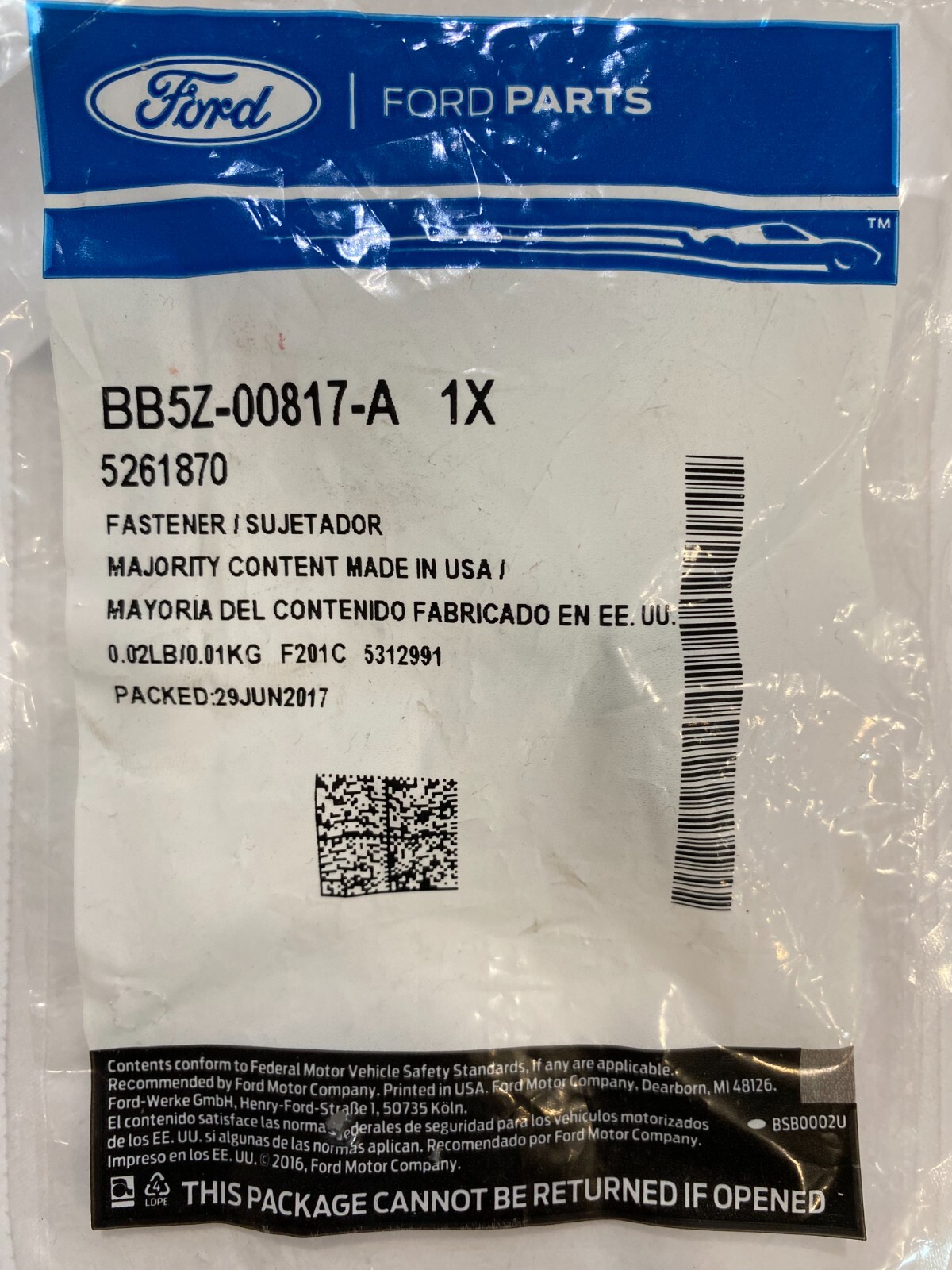 Ford BB5Z-00817-A Fastener | eBay