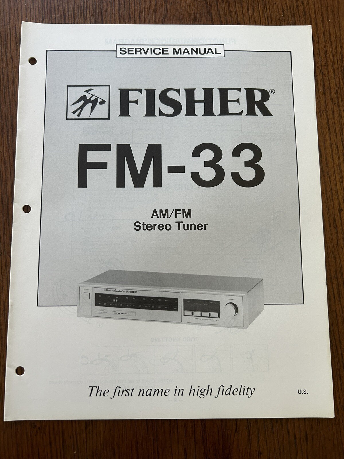Fisher FM-33 AM/FM Stereo Tuner Service Manual with OEM Diagrams for Vintage Repair