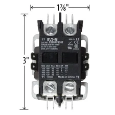 Eaton/Cutler Hammer C25BNF230T 2-Pole 24V AC 30 AMP Definite Purpose Contactor