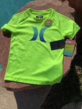 HURLEY BOY S SWIMWEAR RASH GUARD SHIRT UPF 50 YELLOW SZ 6