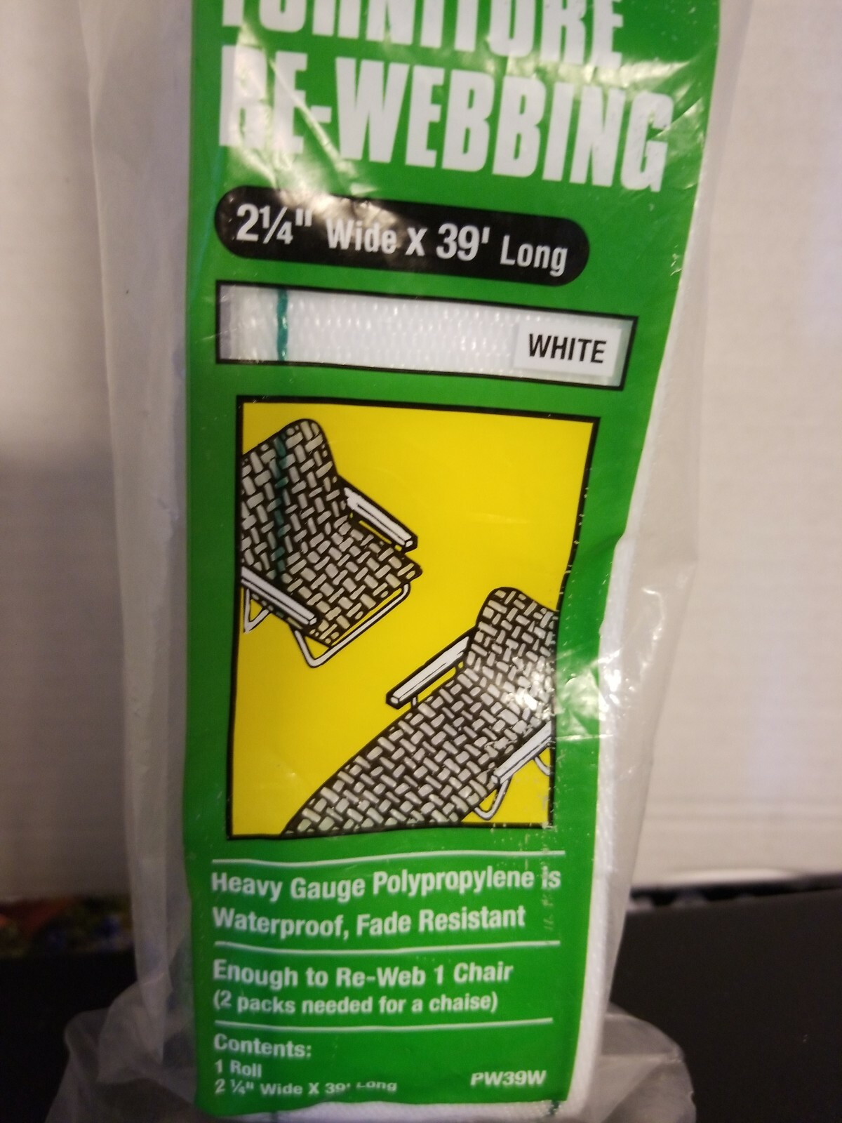 Frost King Lawn Furniture Re bing White/brown stripe. 2 1/4" wide x