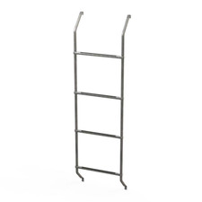 Basement Window Well Escape Ladder 4 Step Galvanized Steel Mounted Safety Stairs