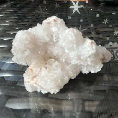 Weißer Calcitkristall Cluster Formation 52g, 67x42x42mm - aus Brasilien