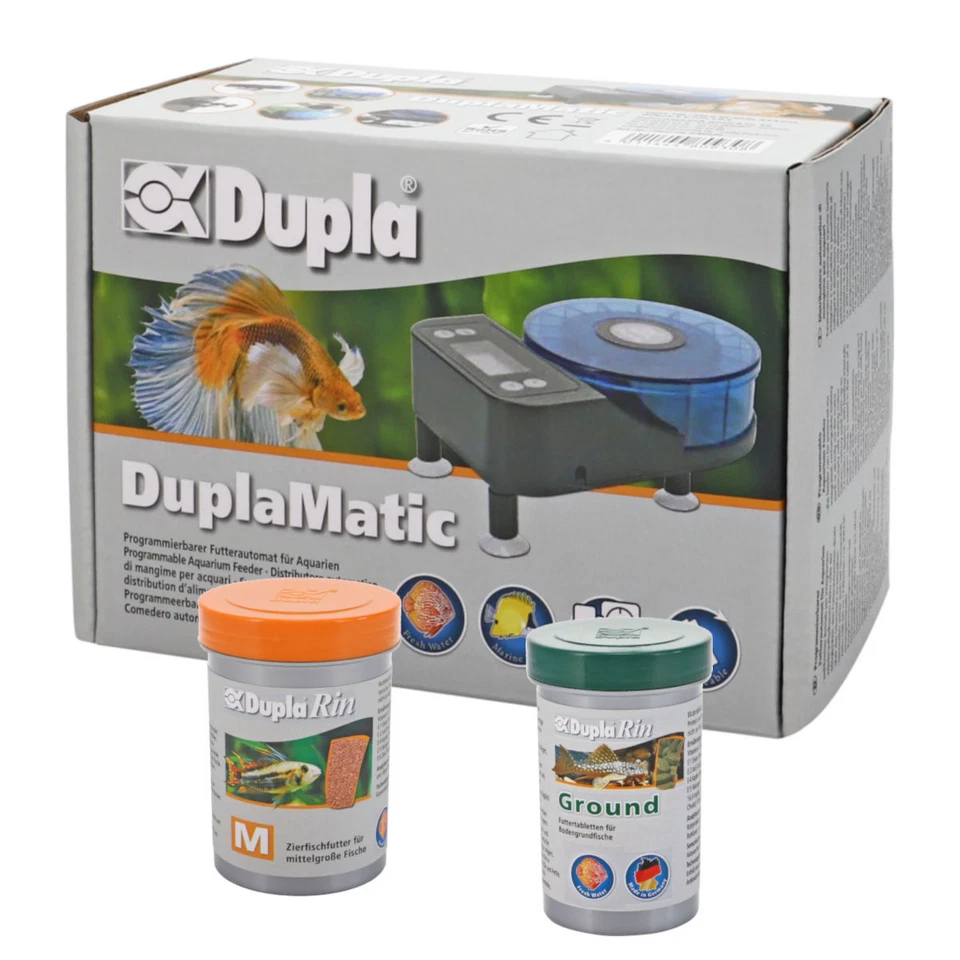 Dupla DuplaMatic + DuplaRin - Futterautomat für Aquarien inlusive Fisch Futter