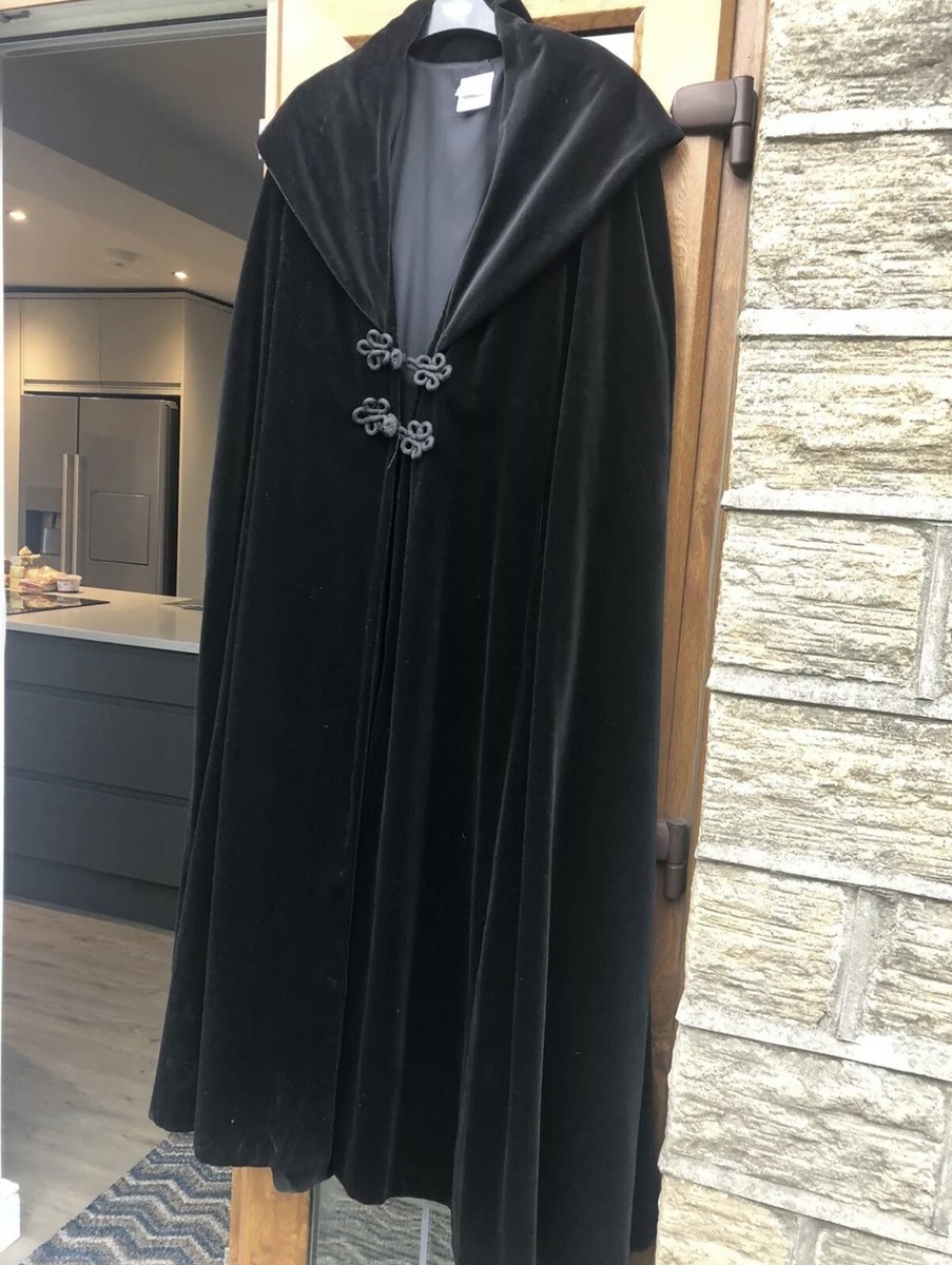 Vintage Classic LAURA ASHLEY Long Black Velvet Cape | eBay