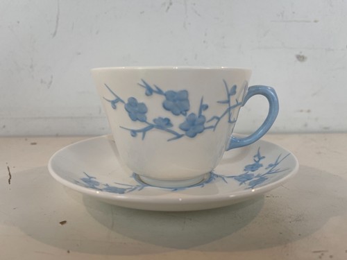 Copeland Spode “Blanche de Chine” Geisha Blue Porcelain Set of 8 Cups & Saucers - Picture 2 of 12