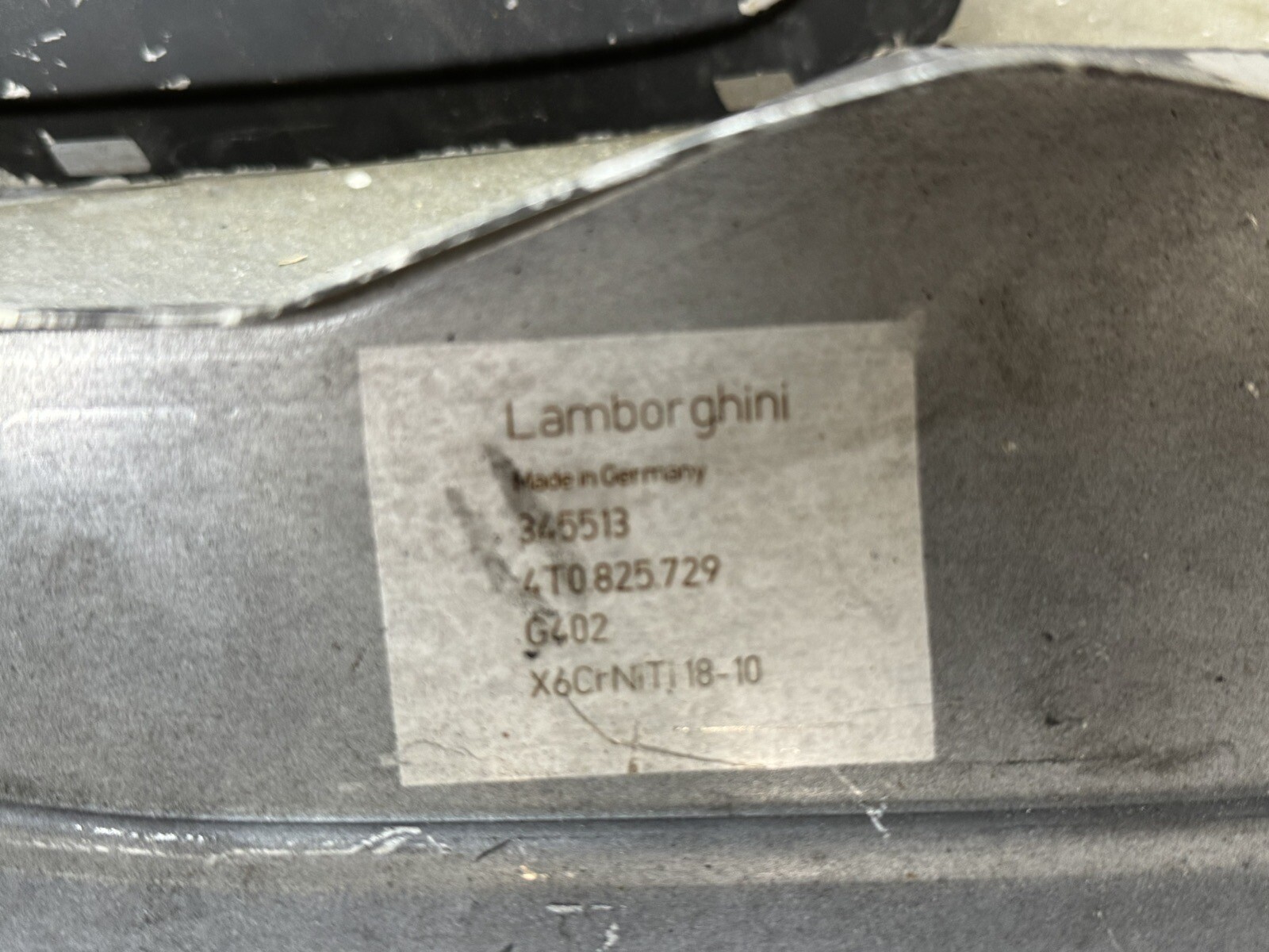 OEM Lamborghini Huracan Left Rear Heat Shield 4t0825729