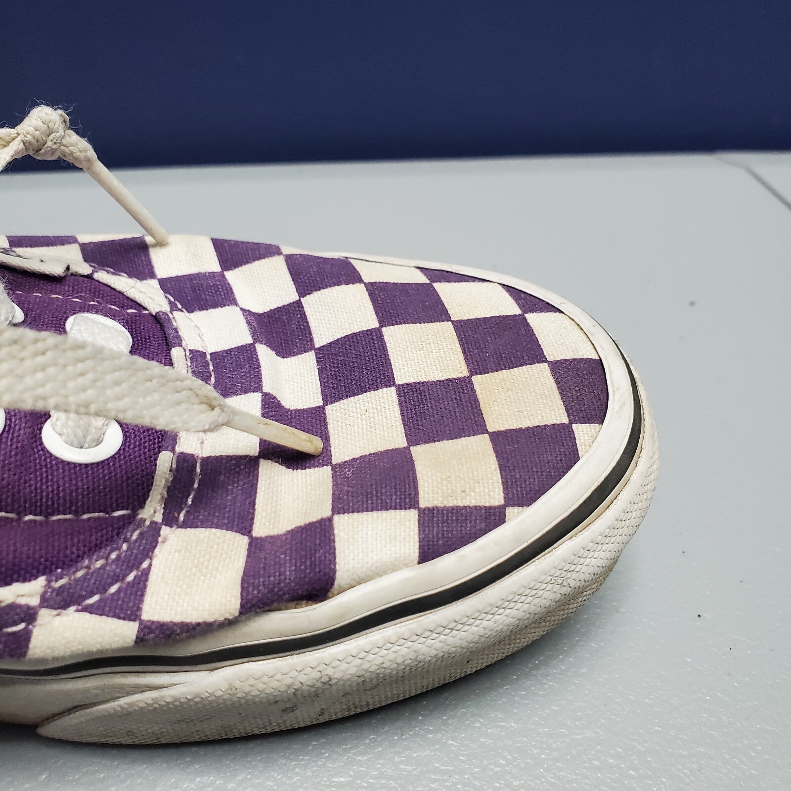 SAOLA VANS scarpe sneakers basse unisex adulti M4.5 W6 viola a quadri stringate 721454