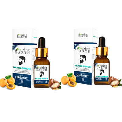 2X Certified Organic Beard Serum for Men 100ml Natural Shiny Beard Hair Growth