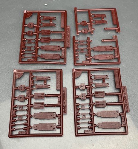 4X Walthers HO TOFC/GSC enganche plano y placa de puente Sprue 7008020/D marrón HO7443 | Condition: Used