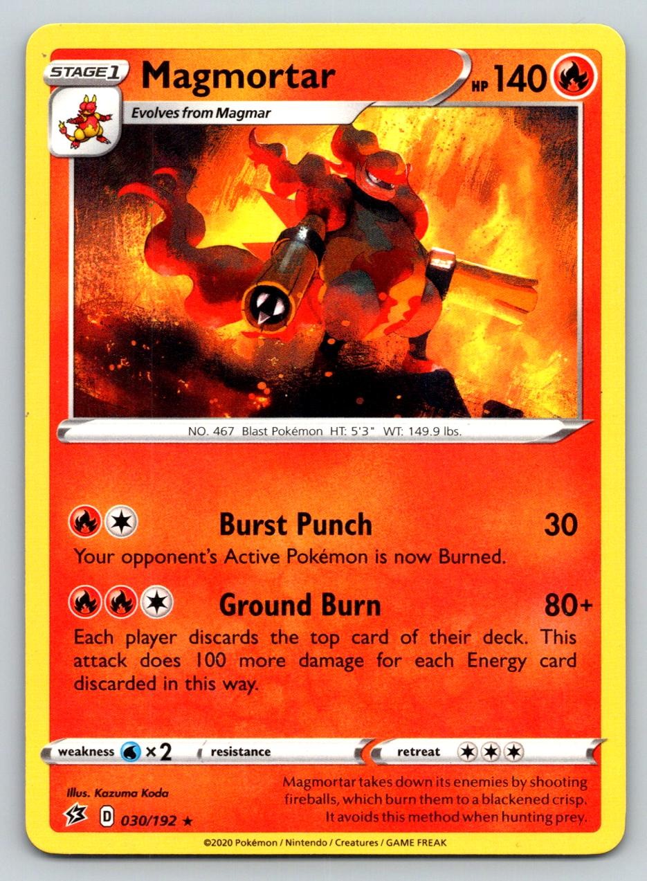 MAGMORTAR 030/192 R REBEL CLASH POKEMON MP KODA