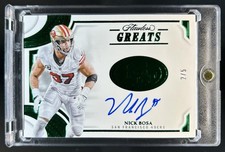 2025 Panini Flawless Nick Bosa Greats Auto Emerald #/5 49ers