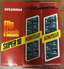 LOT 2 NOS Sylvania Blue Dot Flip Flash Super 10 Flashes, New In Box