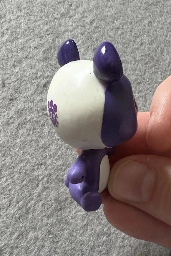 Figura de juguete Littlest Pet Shop LPS púrpura panda Penny Ling cabeza bobble coleccionable Foto 2 de 4