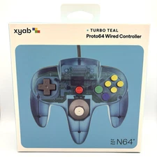 N64 XYAB High Quality Controller Proto64 Turbo Teal Nintendo 64