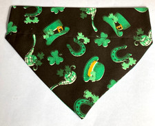 Over Collar Slide-On Pet Dog Cat Bandana ST. PATRICKS DAY  LARGE