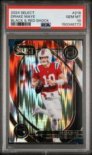 2024 PANINI SELECT BLACK & RED SHOCK #218 DRAKE MAYE ROOKIE RC PSA 10