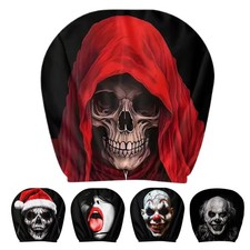 1 Pair Car Headrest Covers Scary Headrest Protector for Auto Interior Decor