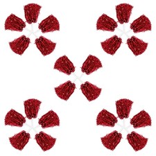 24 StüCk Cheerleading Pom Poms Metallfolie Cheer Pom Poms mit Kunststoffgri2068