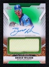 2025 Topps Pro Debut Jumbo Relic Green Refractor 47/99 Brock Wilken Auto sc8