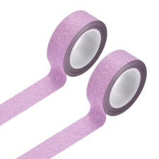 2 Rolls Glitters Washi Tape 0.6 Inch x 11 Yards Decorative Tape, Pink