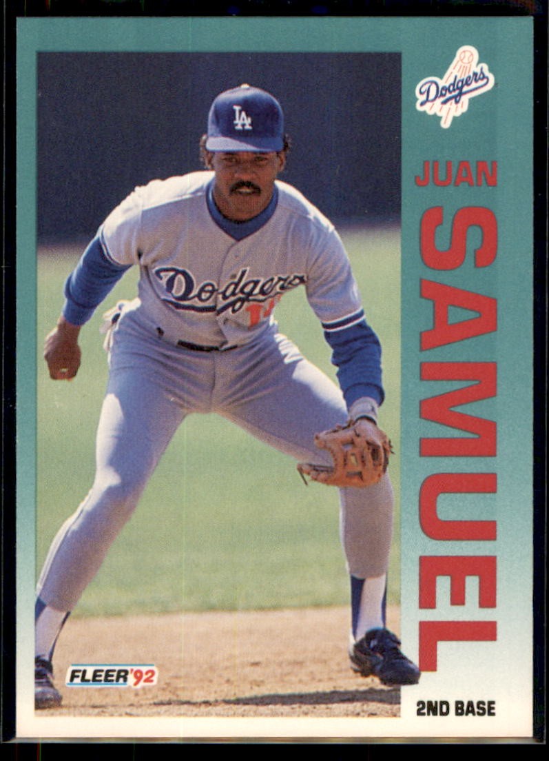 1992 Fleer Juan Samuel #469 Los Angeles Dodgers