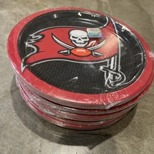 Tampa Bay Buccaneers Plates 18 Count Disposable Party Plates Lot Of 5 Packs