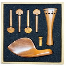 Genuine Real Pernambuco Violin Fitting Tailpiece Chinrest Pegs Endpin 4/4 Size