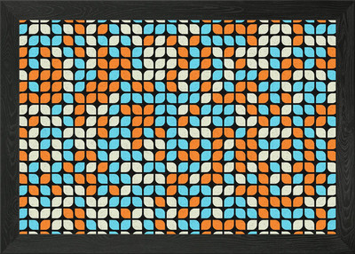 Geometric Pattern Framed Wall Art Poster Canvas Print Picture