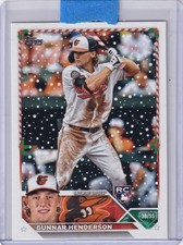 2023 Topps Holiday Gunnar Henderson Candy Cane Bat SP Rookie #H4