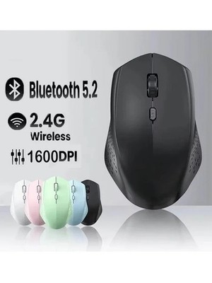 Wireless Mouse Bluetooth Silent Dual Model Rechargeable 1600 DPI Readjustable 2.