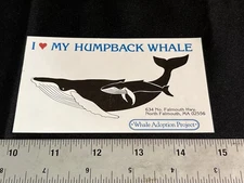 I ❤️ My Humpback Whale Sticker – Vintage Marine Conservation