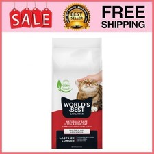 WORLD'S BEST CAT LITTER Unscented, Quick Clumping,Dust Free, Odor Control, 28 lb