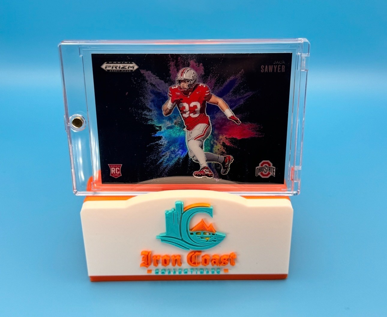 2025 Prizm Draft Picks Jack Sawyer RC Colorblast Black Prizm #33 SSP Case Hit
