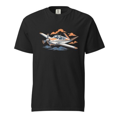 Vintage V Tail Airplane Pilot Aviation Private Plane Tee