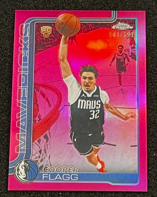 2025-26 Topps Chrome Update Cooper Flagg Magenta Refractor #71 Rookie #'d /399