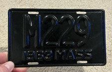 ANTIQUE 1963 MASSACHUSETTS MUNICIPAL POLICE MOTORCYCLE LICENSE PLATE #M229