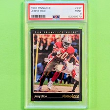 JERRY RICE PSA 9 MINT 1993 PINNACLE LOW POP ONLY 6 HIGHER 49ERS HOF #292