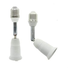 E26/E27 Light Socket Extender, 4.5 Inch Extension,Adjustable Vertical 90 Ho
