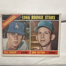Topps 1966 Rookie Stars Bill Singer Don Sutton Dodgers Baseball Card #288. rookie card picture
