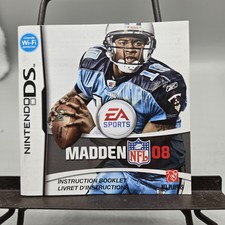 Madden 08 Football Nintendo DS Authentic Manual Instruction Booklet ONLY OEM