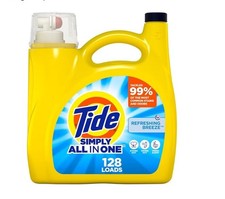 Tide Simply Liquid Laundry Detergent, Refreshing Breeze, 168 oz, 128 Loads, ... 0.12 per gallon