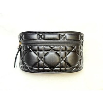 authentic Christian Dior cannage black leather hard  display picture 1