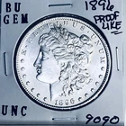 1896 BU GEM MORGAN SILVER DOLLAR UNC MS+++ U.S. MINT RARE COIN 9090